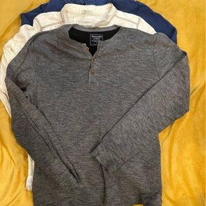 3 upscale  button up Abercrombie shirts
